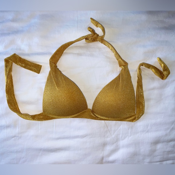 Calzedonia shimmer yellow two piece bikini Medium - Picture 2 of 8